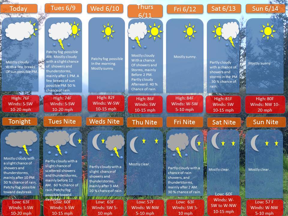 Grafton-Upton June 8th Weekly Wx Forecast