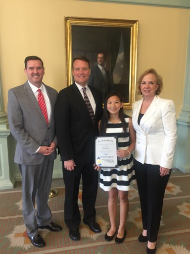 Sen. Moore with Kilroy Family From Upton 4-28-16.